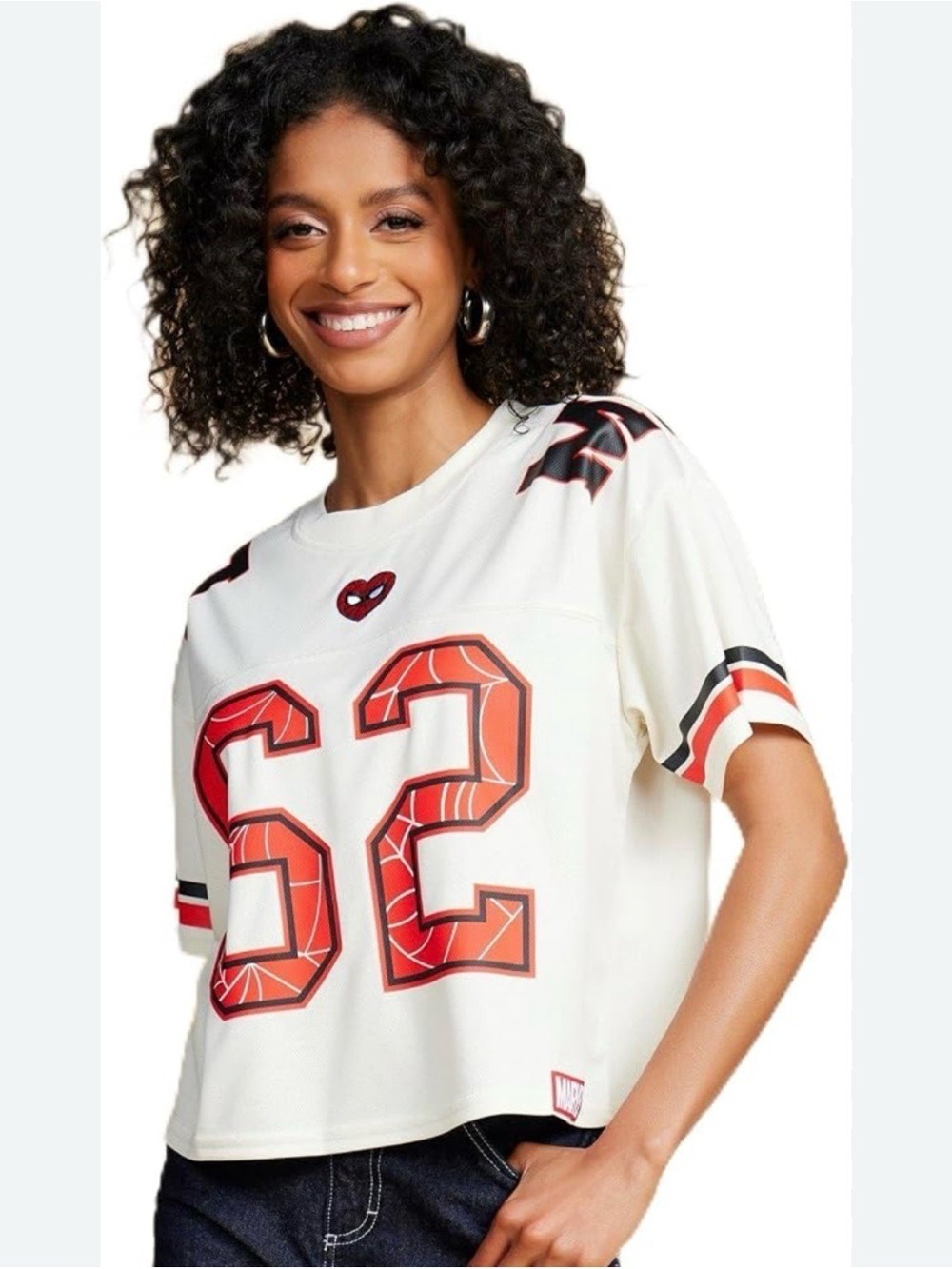 Marvel Spider-Man Mary Jane Watson Cropped Jersey - Size 3X